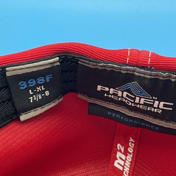 UNLV Rebels Baseball Red White Hat L-XL 7 3/8-8 M2 Technology Flexfit - Picture 6 of 7